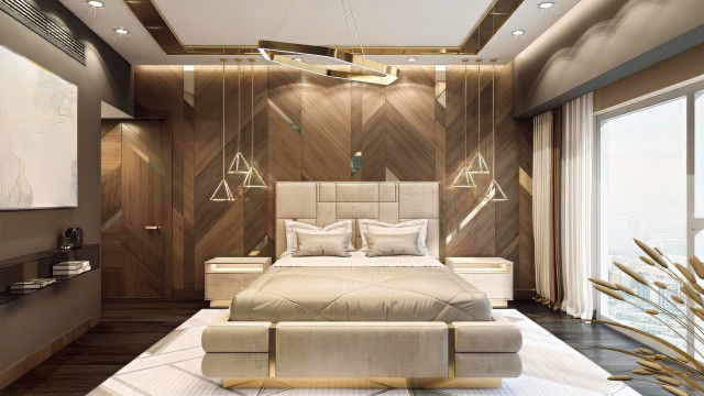 Роскошный интерьер спальни — элегантность и комфорт