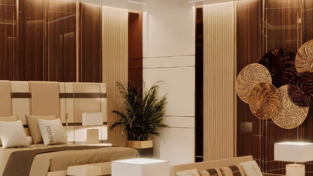 Элегантный дизайн спальни для роскошной виллы