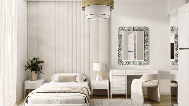Уютный интерьер спальни в современном стиле