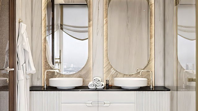 تصميم حمام بقطاع للدولاب