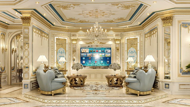 تصميم داخلي لغرفة جلوس الاسرة