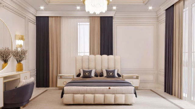 Luxurious bedroom interior