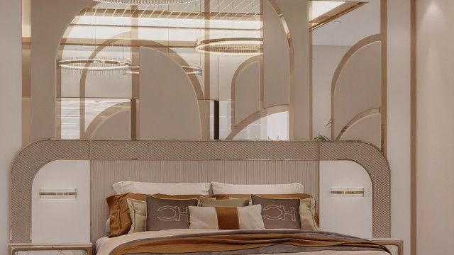 Sophisticated Bedroom Design in Dubai - Atlants Apartment