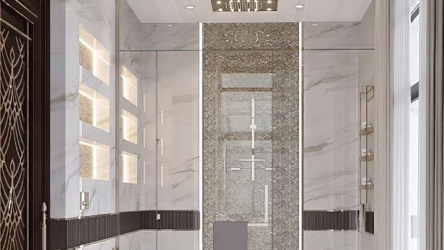 Stylish bathroom interior Dubai