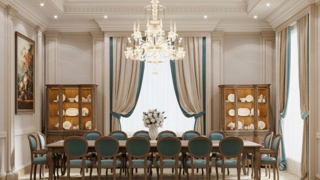 تصميم داخلي أنيق لغرفة الطعام