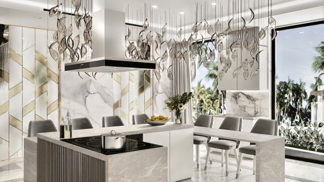 Modern exclusive kitchen interior