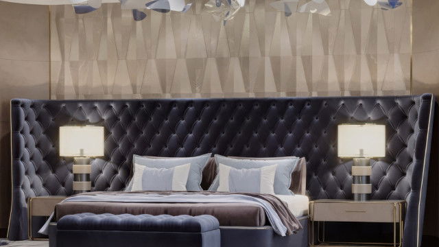 Королевский дизайн спальни для виллы в Камбодже