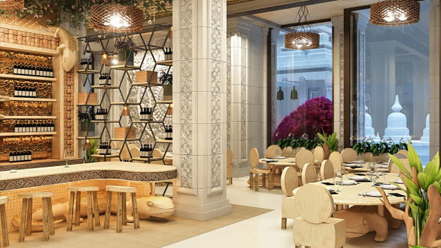 تصميم داخلي لمطعم ستيك هاوس