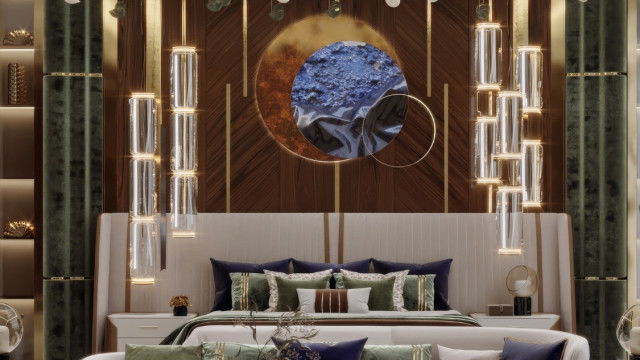 Креативная идея дизайна спальни для роскошного интерьера