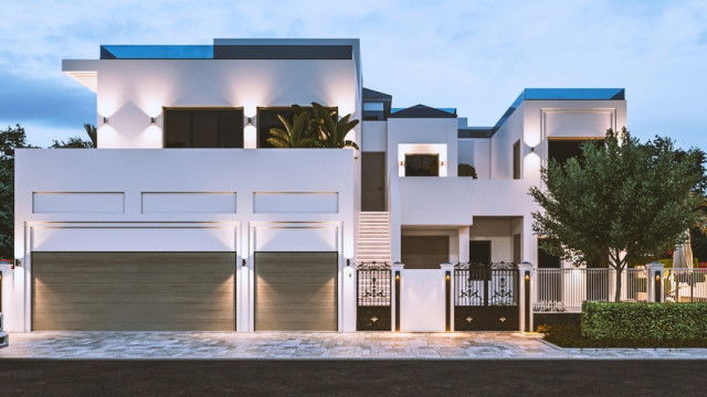 Ремонт экстерьера и ландшафта виллы в Аль-Барари