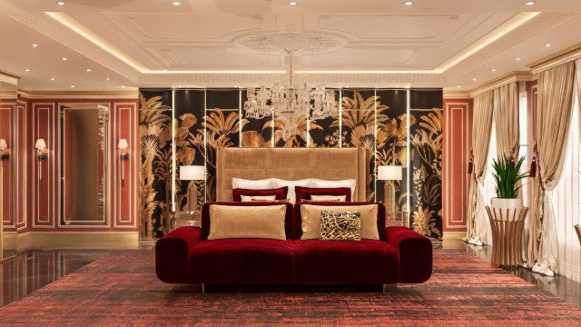 Классический роскошный интерьер спальни