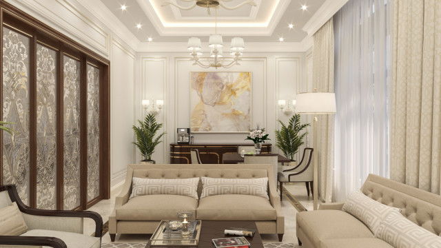 تصميم داخلي للمجلس في الامارات