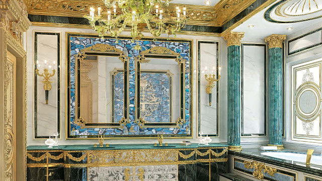 التصميم الداخلي للحمام الرئيسي