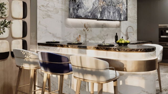 Искусная гипсовая лепнина и столярный дизайн кухонных интерьеров