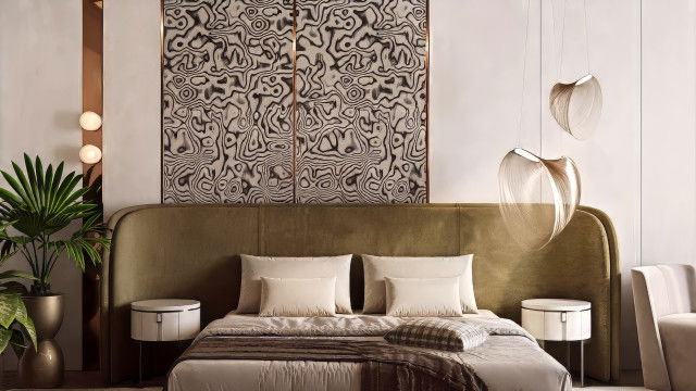 Elegant Bedroom interior design by Luxury Antonovich Desig