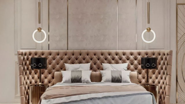 تصميم غرفة نوم رئيسية فاخرة
