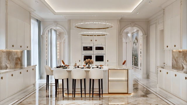 ELEGANT KITCHEN INTERIOR DEISGN AND DECORATION