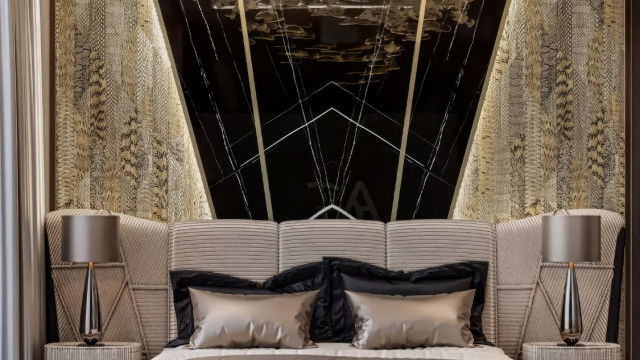 Изысканный дизайн спальни и комплексная отделка