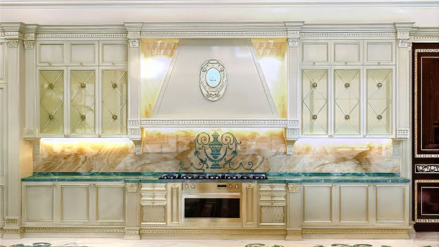 Elegant Blue Kitchen Design