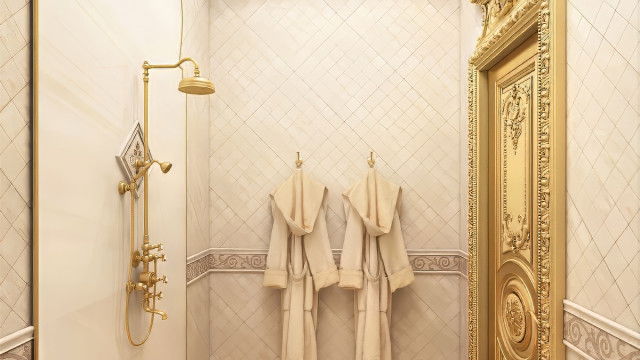 تصميم داخلي للحمام في دبي