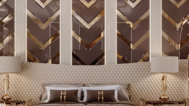 Изысканный современный дизайн спальни