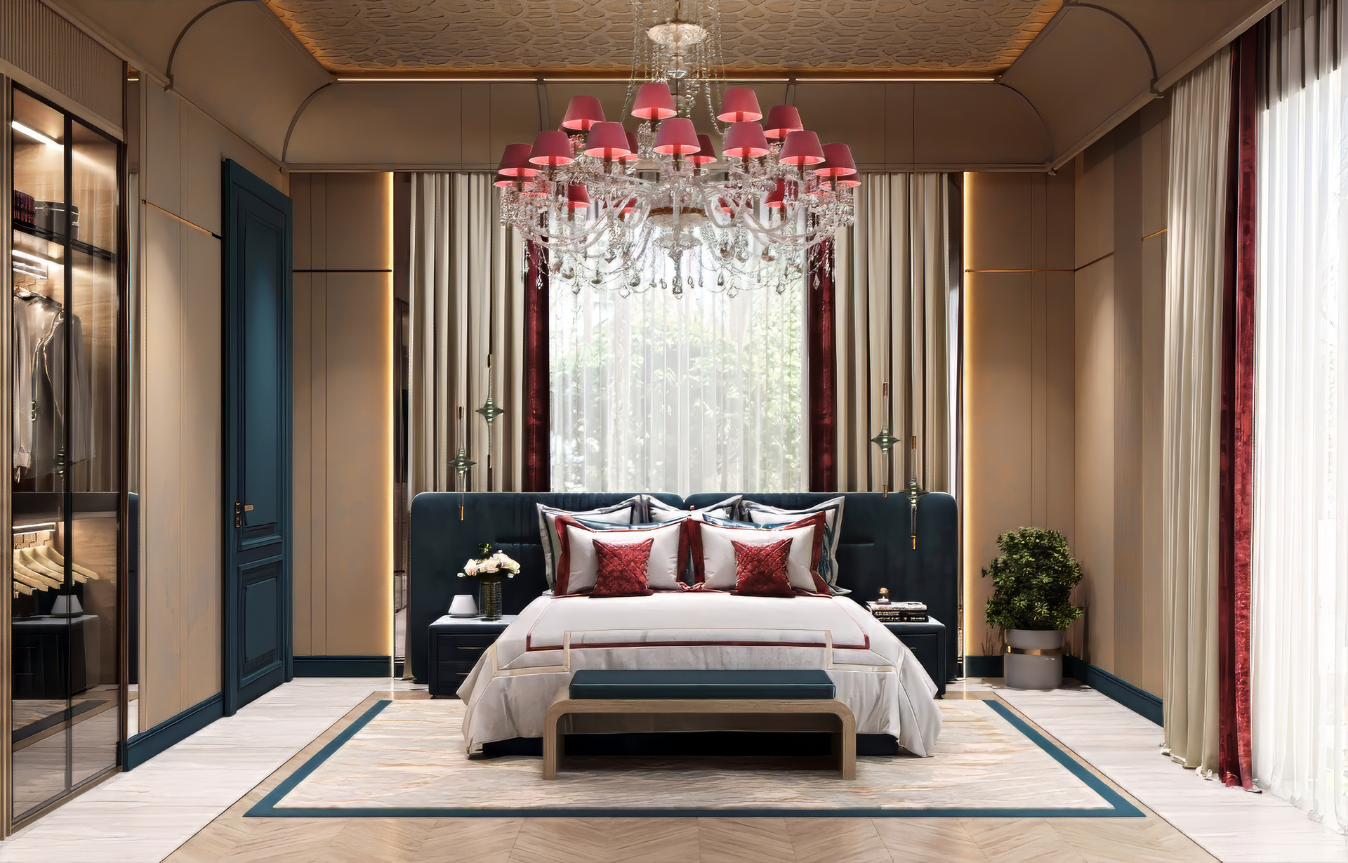 Gorgeous bedroom in luxury villa