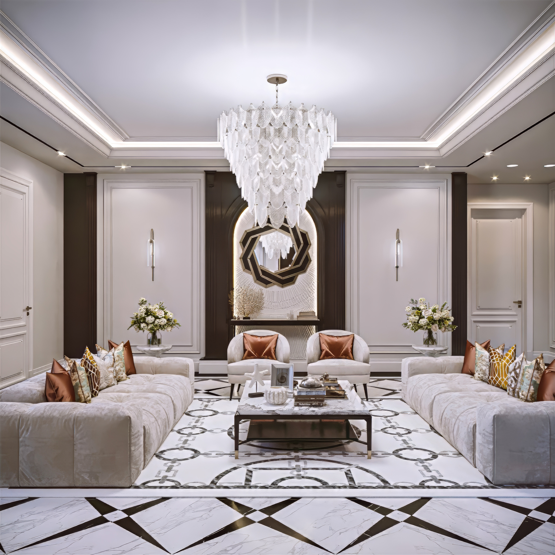 Beautiful family living room interior