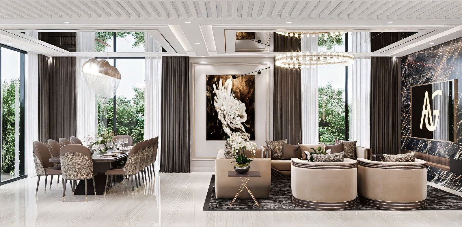 Formal Dinning Room in luxury  Design