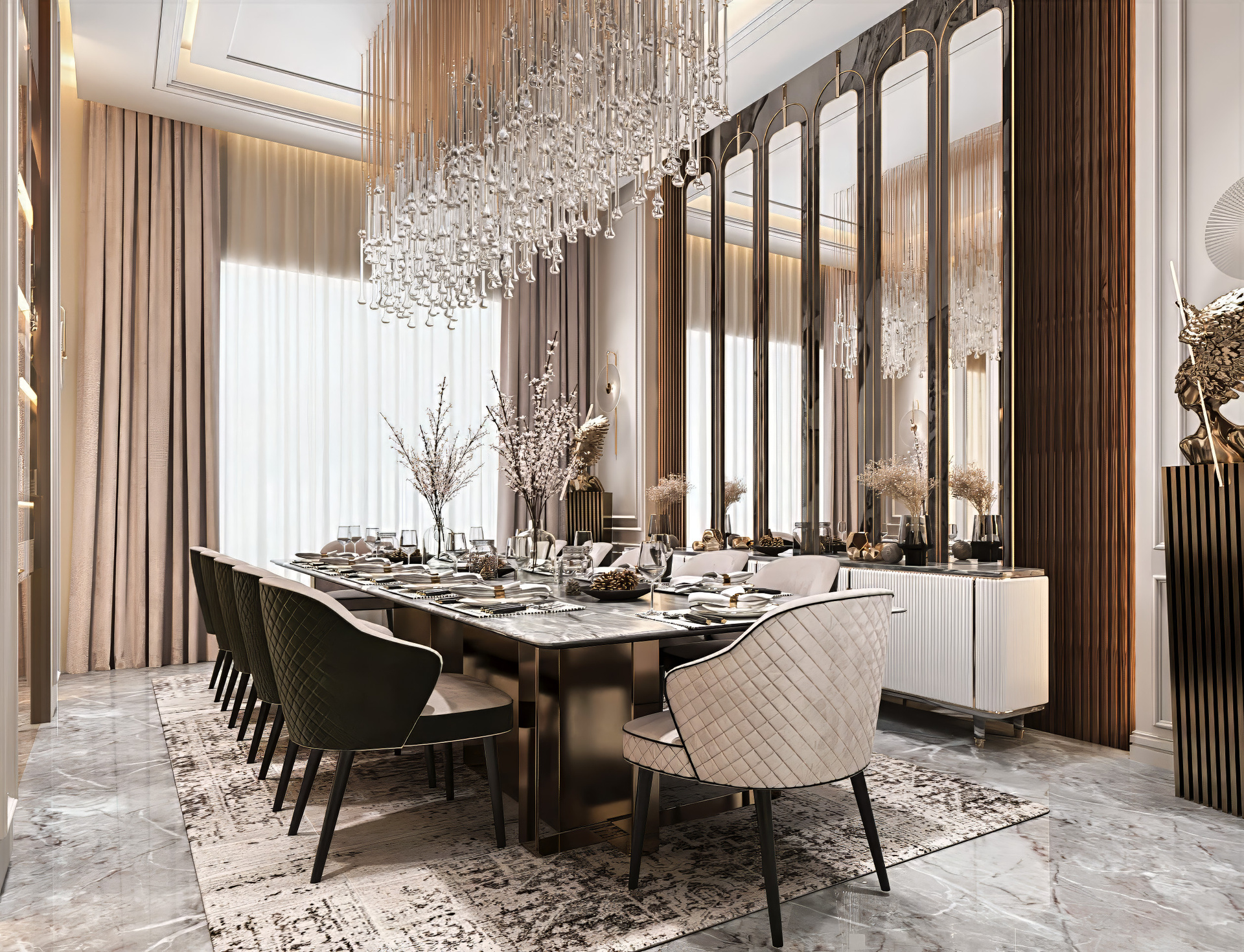 تصميم غرفة طعام خلابه