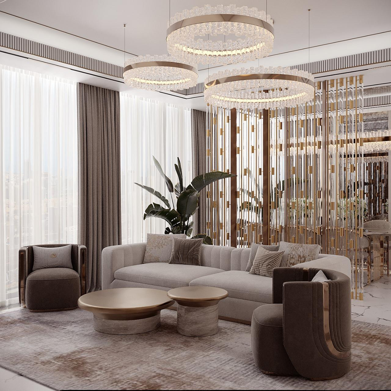 التصميم الداخلي للشقق الفاخره