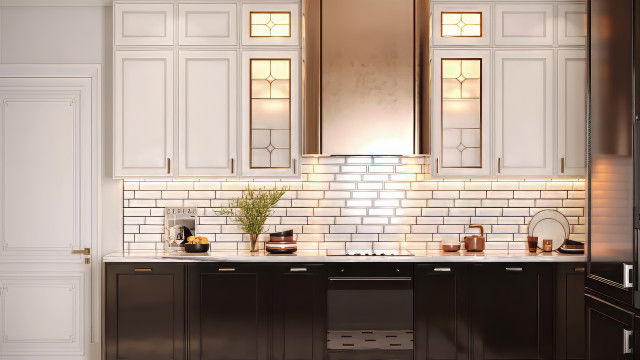 Kitchen interiors in classic style