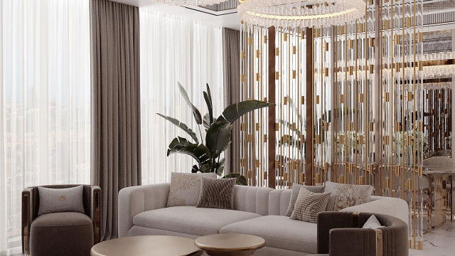 التصميم الداخلي للشقق الفاخره