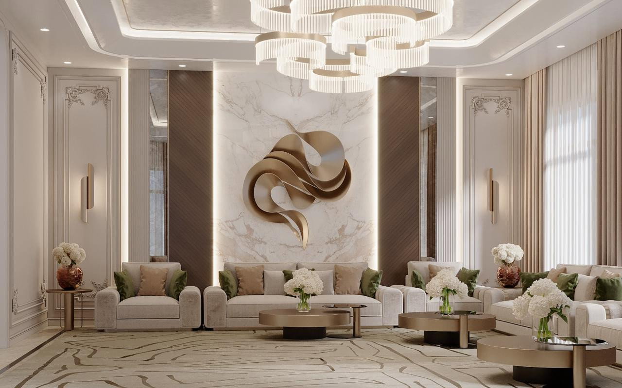 Family Salon interior design, Riyadh home interior design