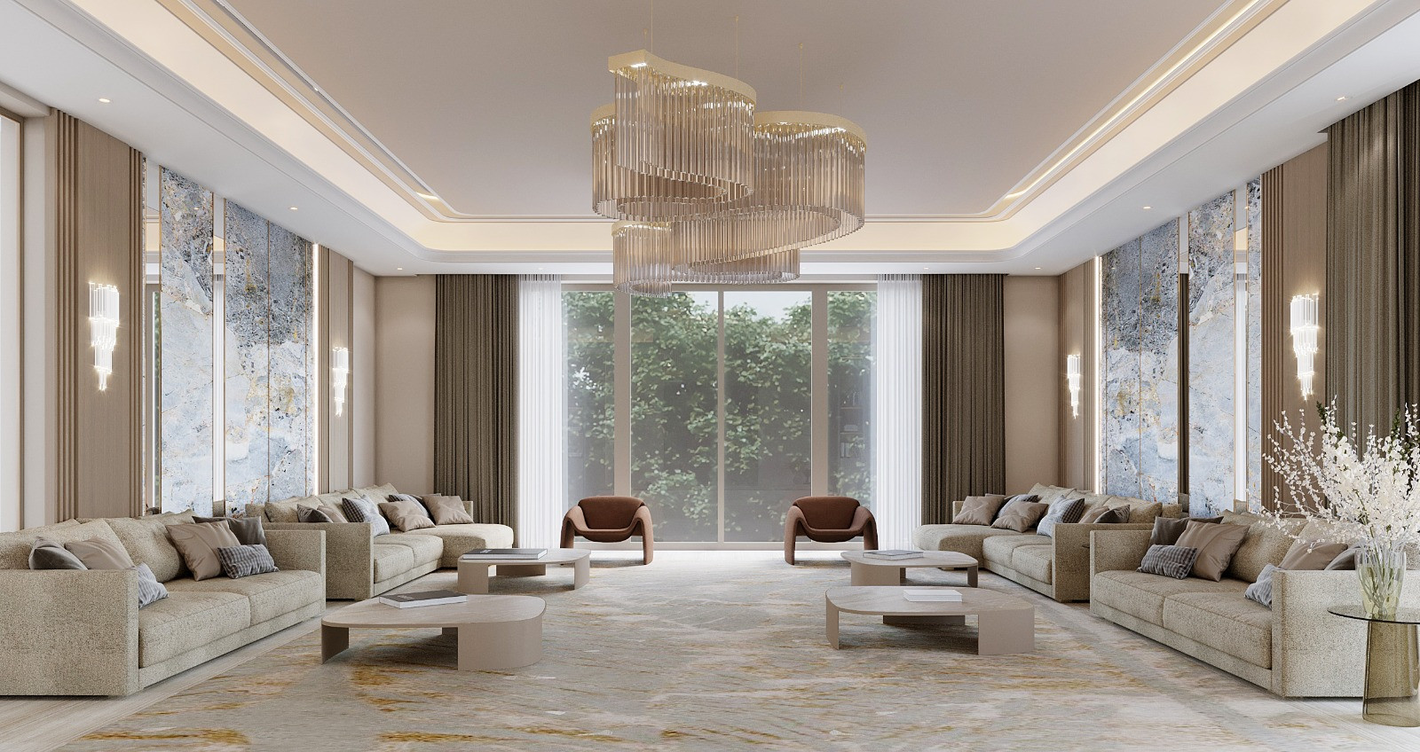 ديكور فني لتصميم غرفة المعيشة