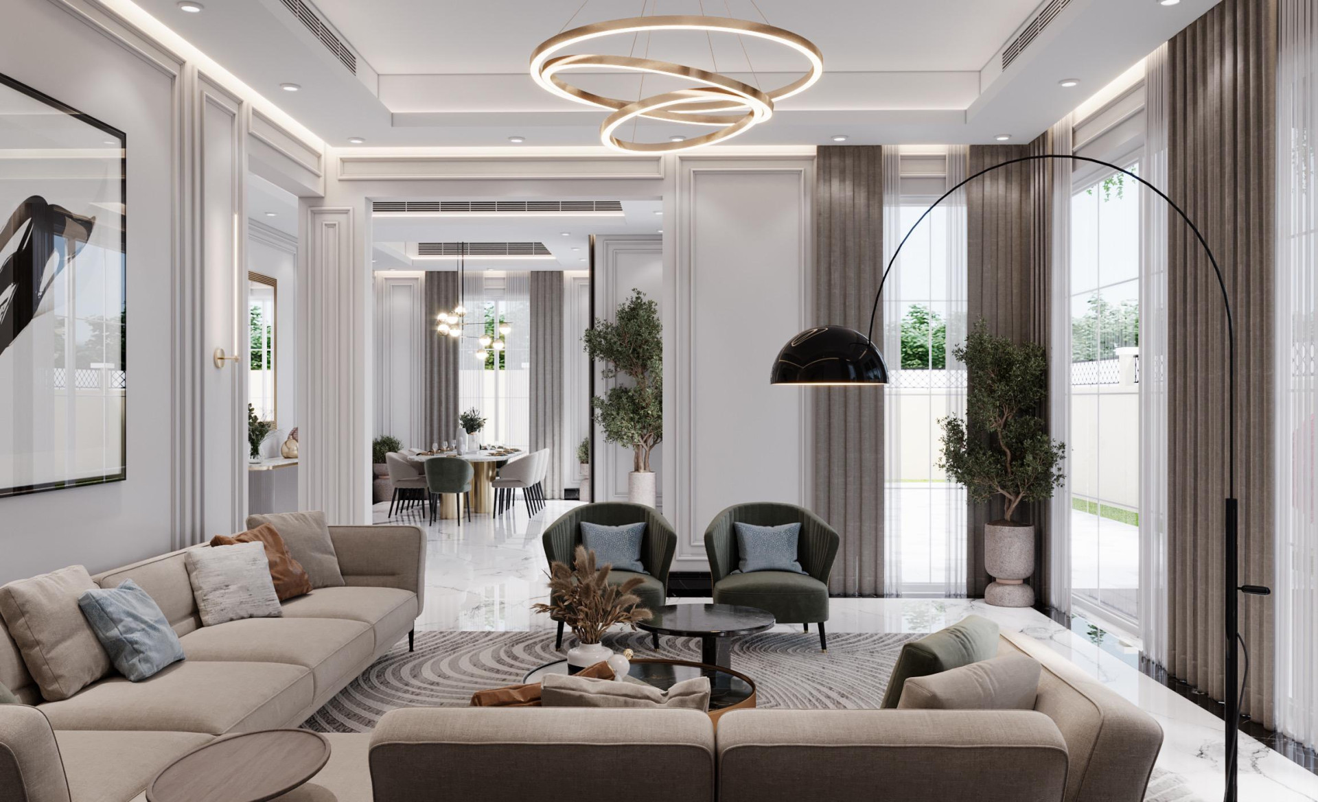 Living room interior UAE