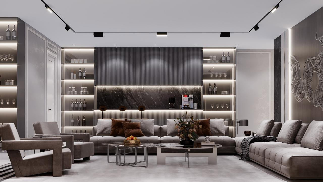 Classy Interior Design Setting for Family Sitting Room