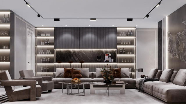 تصميم غرفة جلوس العائلة