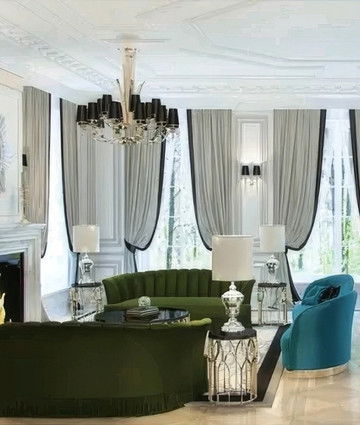 Красивый дом — классический интерьер с яркими акцентами