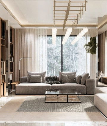 Роскошная вилла — дизайн в современном классическом стиле