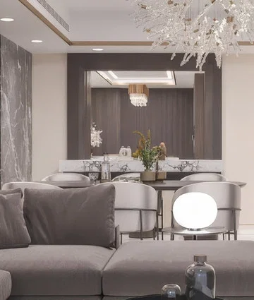 Luxury apartment interior at Kempinski Residences in Dubai