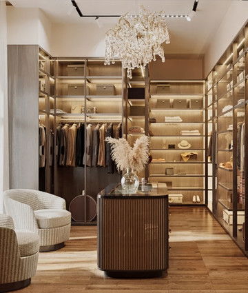 Роскошная гардеробная — дизайн и организация