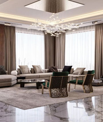 Современная эстетика интерьера пентхауса