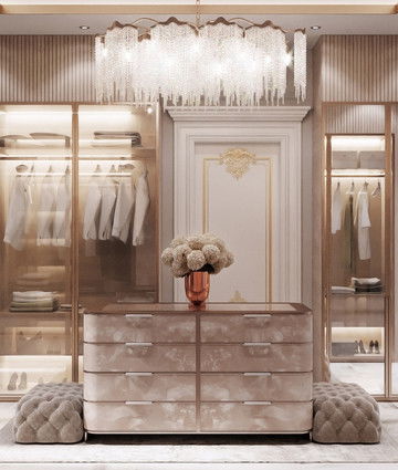 Классический дизайн мастер-гардеробной