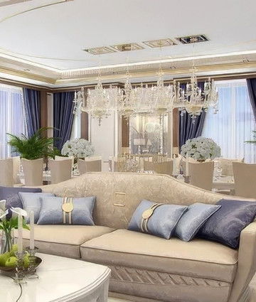 Роскошный зеленый интерьер в Майами — средиземноморский винтаж