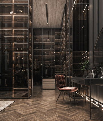 Шикарный интерьер гардеробной