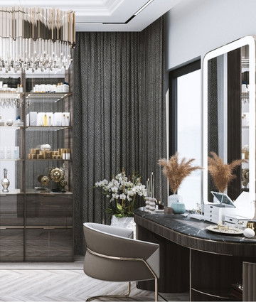 Гардеробная: интерьер в духе Дубая