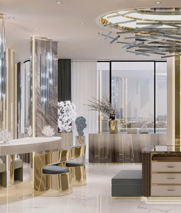 Изысканный дизайн гардеробной комнаты