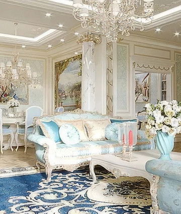 Идеи декора дома во Флориде: фиолетовый интерьер