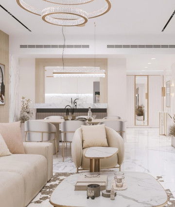 Современный дизайн интерьера квартиры в Мадинат Джумейра, Дубай