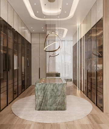 Элегантный дизайн гардеробной